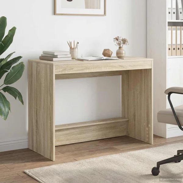 Bureau de lit 100 x 45 x 75 cm chêne sonoma bois d'ingénierie – vue d’ensemble