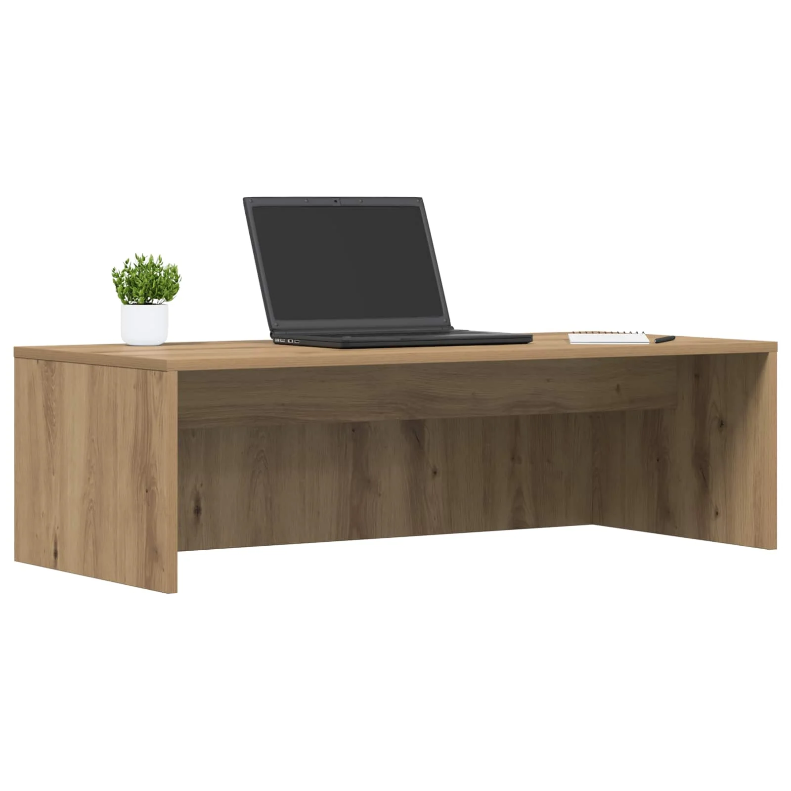 Bureau mural 100 x 45 x 30 cm chêne artisanal bois d'ingénierie – vue de détail
