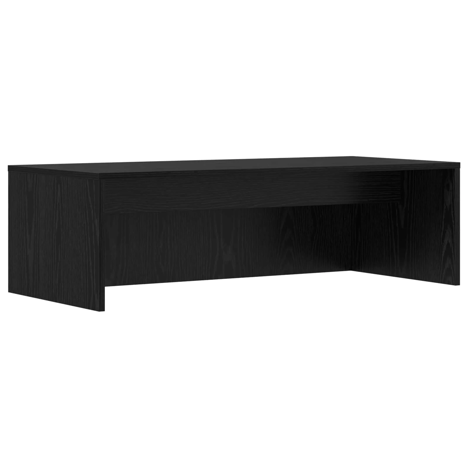 Bureau mural 100 x 45 x 30 cm chêne noir bois d'ingénierie – vue de côté