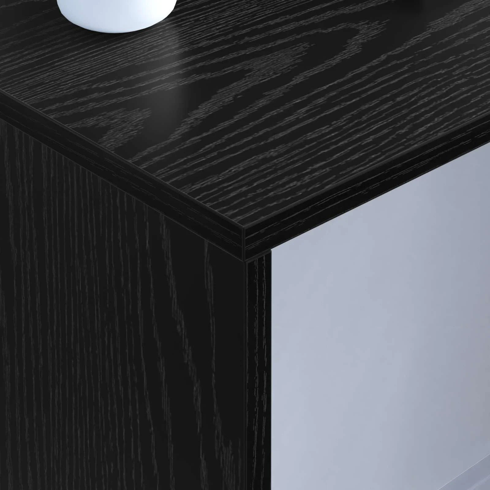 Bureau mural 100 x 45 x 30 cm chêne noir bois d'ingénierie – vue en situation