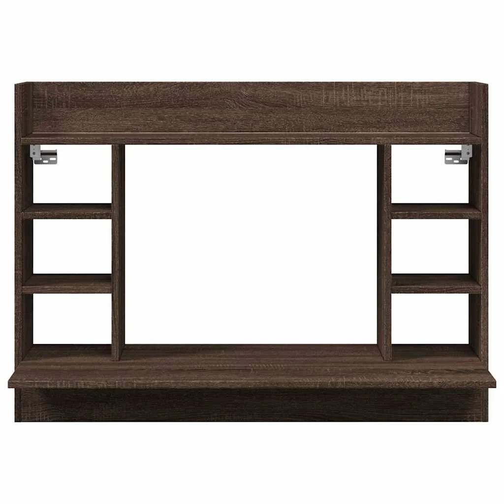 Bureau mural 105 x 48 x 75 cm chêne marron bois d'ingénierie – vue en situation