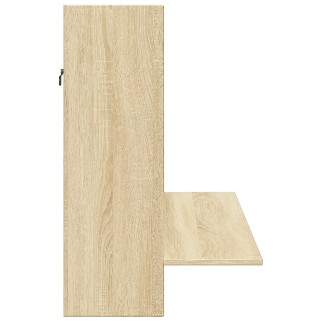 Bureau mural 105 x 48 x 75 cm chêne sonoma bois d'ingénierie – vue de dos