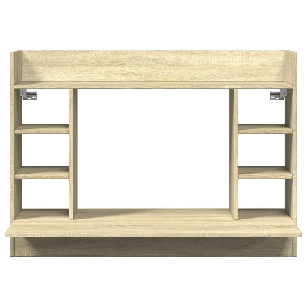 Bureau mural 105 x 48 x 75 cm chêne sonoma bois d'ingénierie – vue en situation