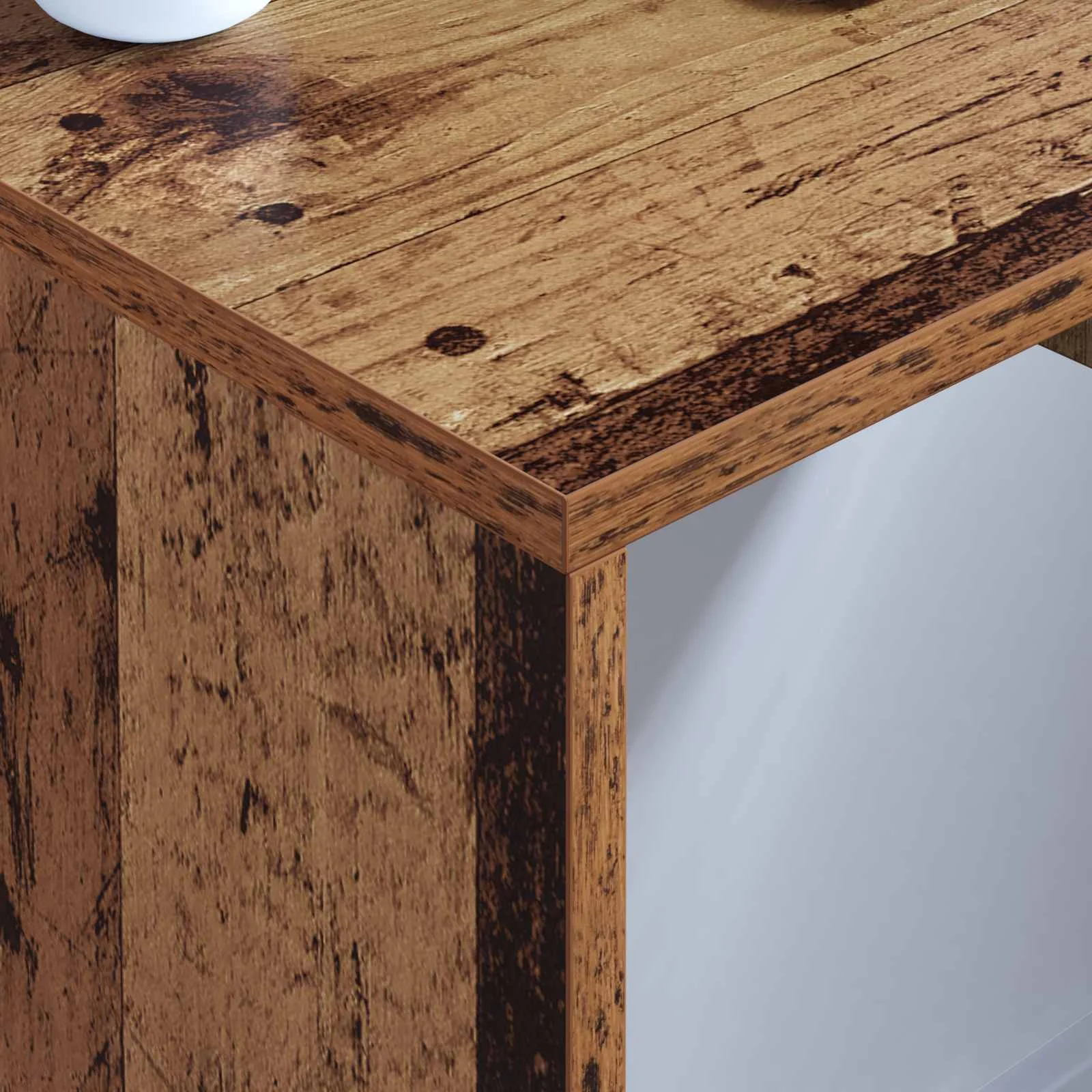 Bureau mural 60 x 45 x 30 cm bois ancien bois d'ingénierie – vue en situation