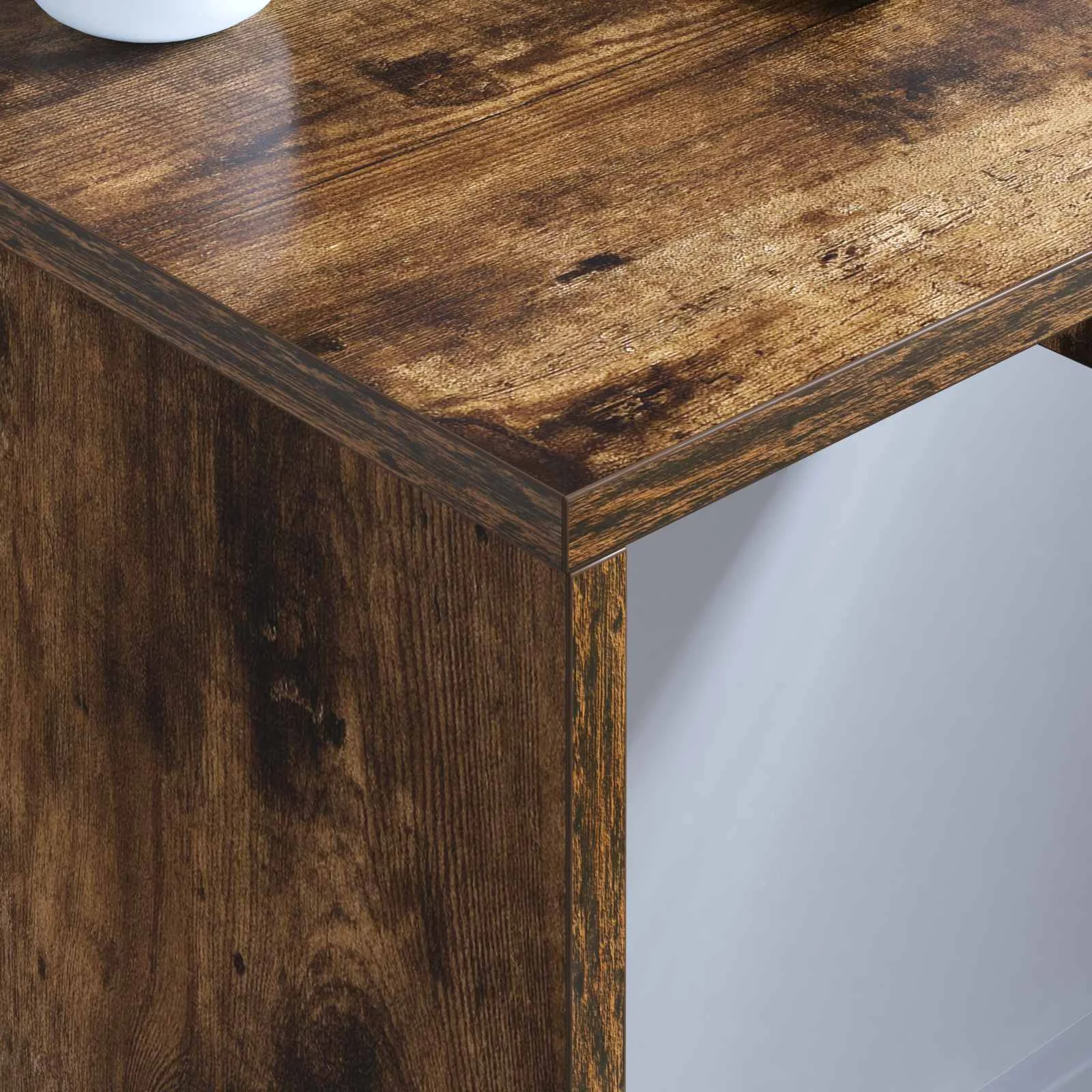 Bureau mural 60 x 45 x 30 cm chêne fumé bois d'ingénierie – vue en situation