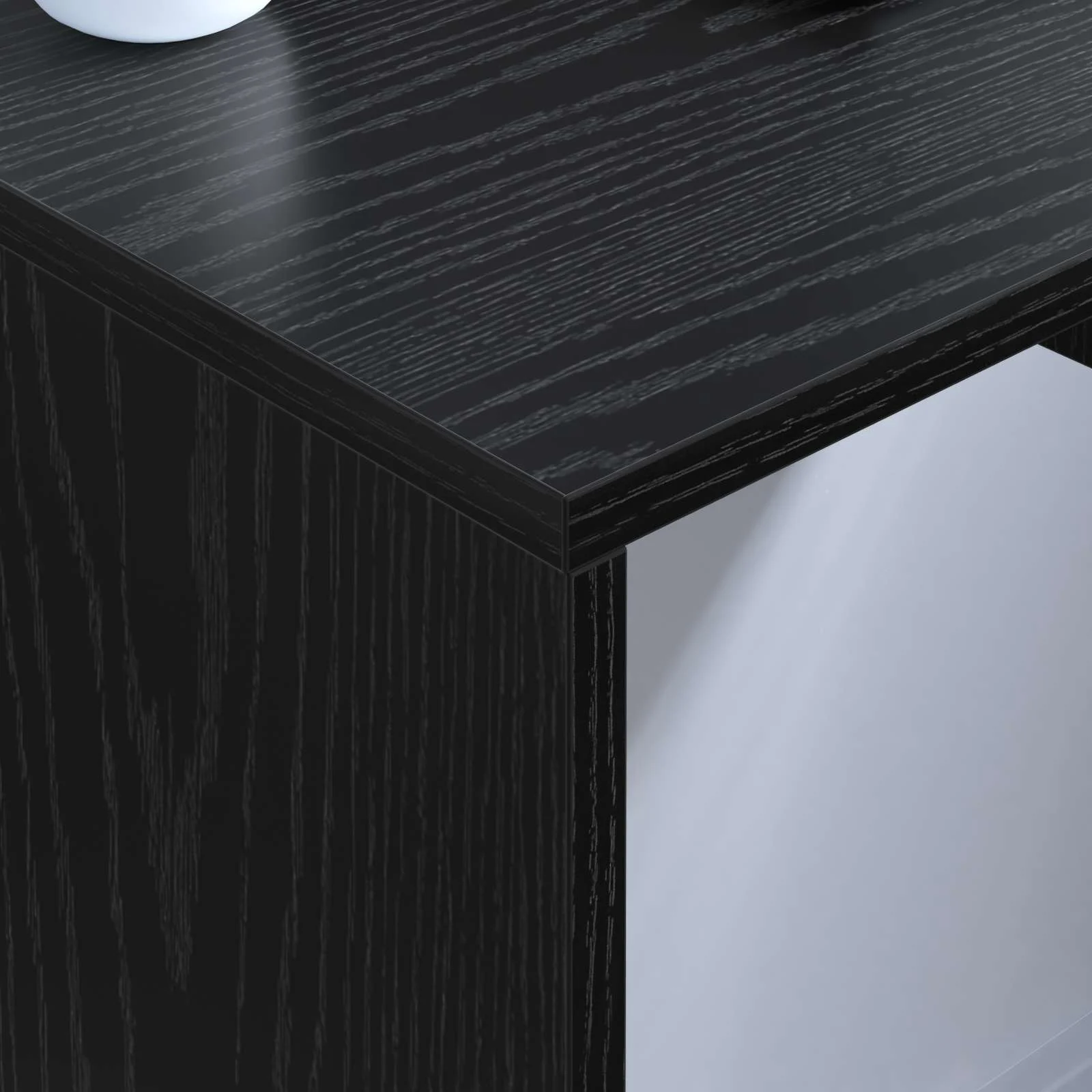 Bureau mural 60 x 45 x 30 cm chêne noir bois d'ingénierie – vue en situation
