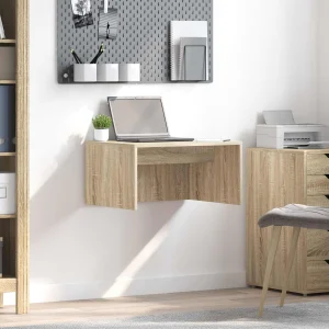 Bureau mural 60 x 45 x 30 cm chêne sonoma bois d'ingénierie – vue d’ensemble