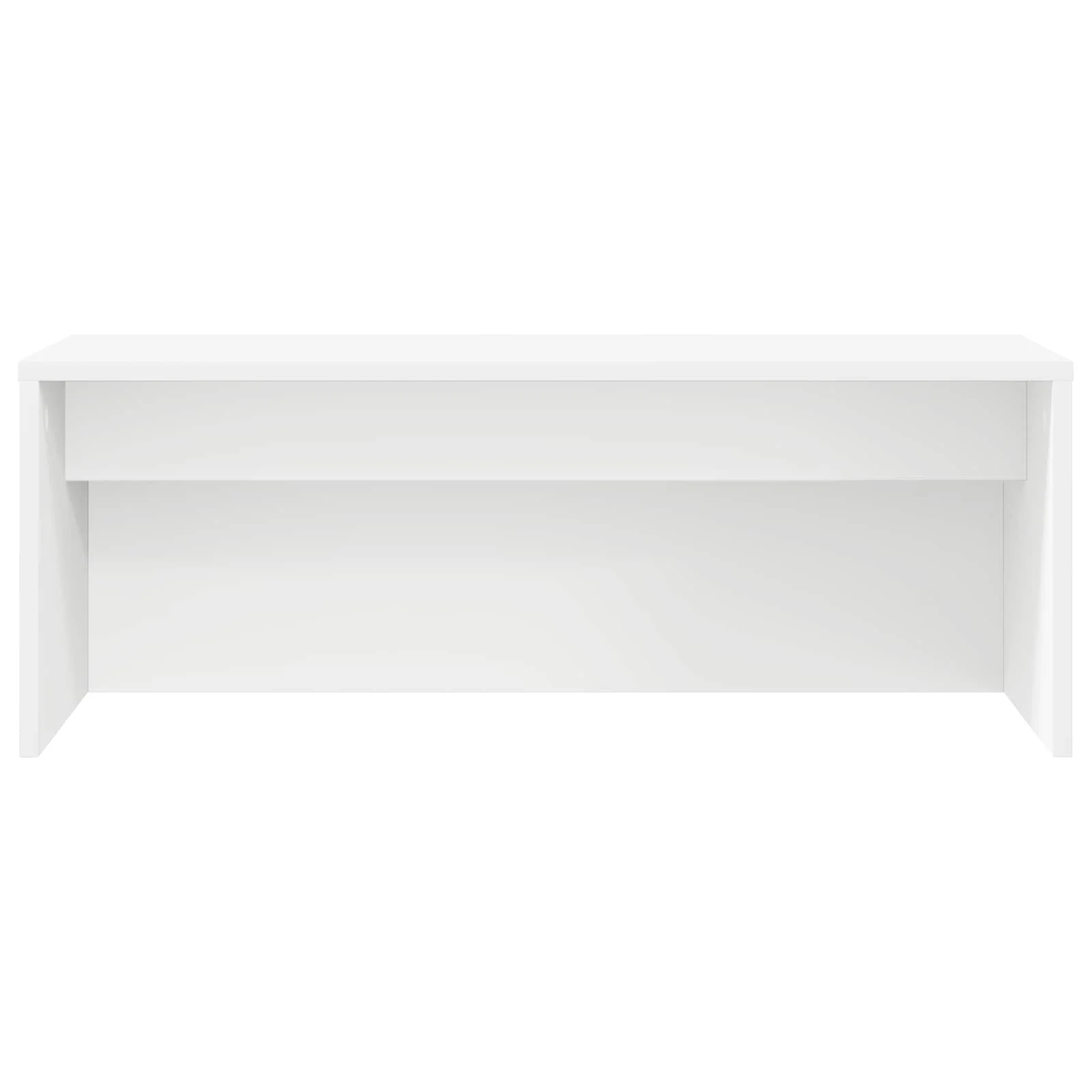Bureau mural 80 x 45 x 30 cm blanc bois d'ingénierie – vue de dessus