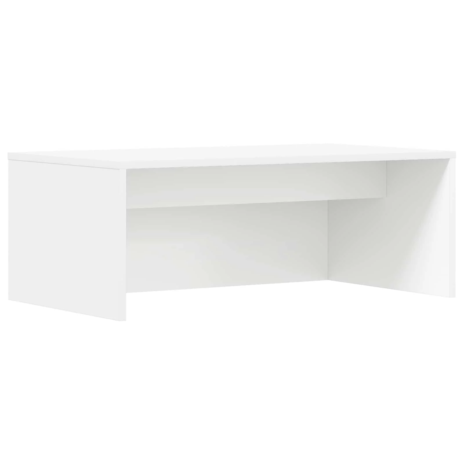 Bureau mural 80 x 45 x 30 cm blanc bois d'ingénierie – vue de côté