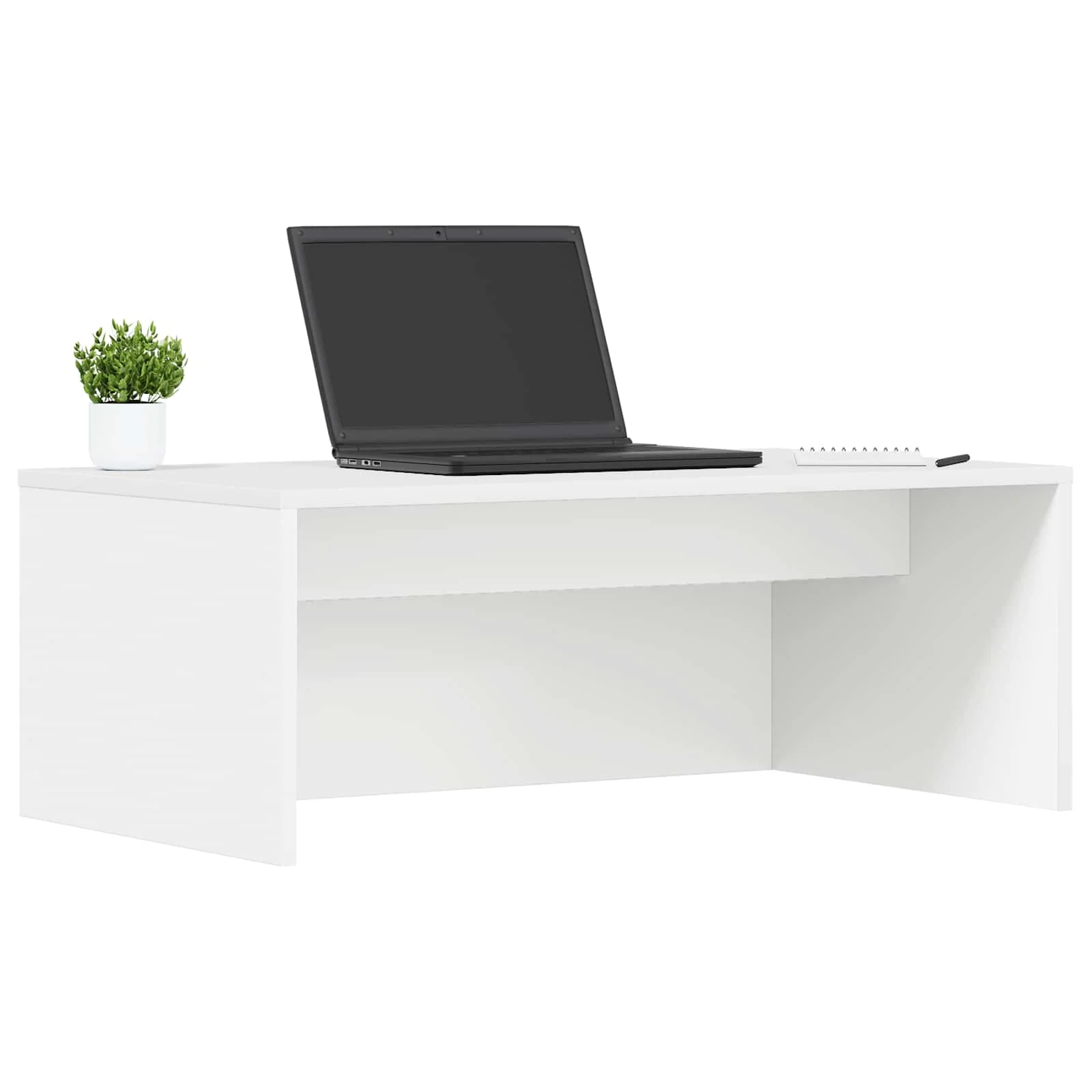 Bureau mural 80 x 45 x 30 cm blanc bois d'ingénierie – vue de détail