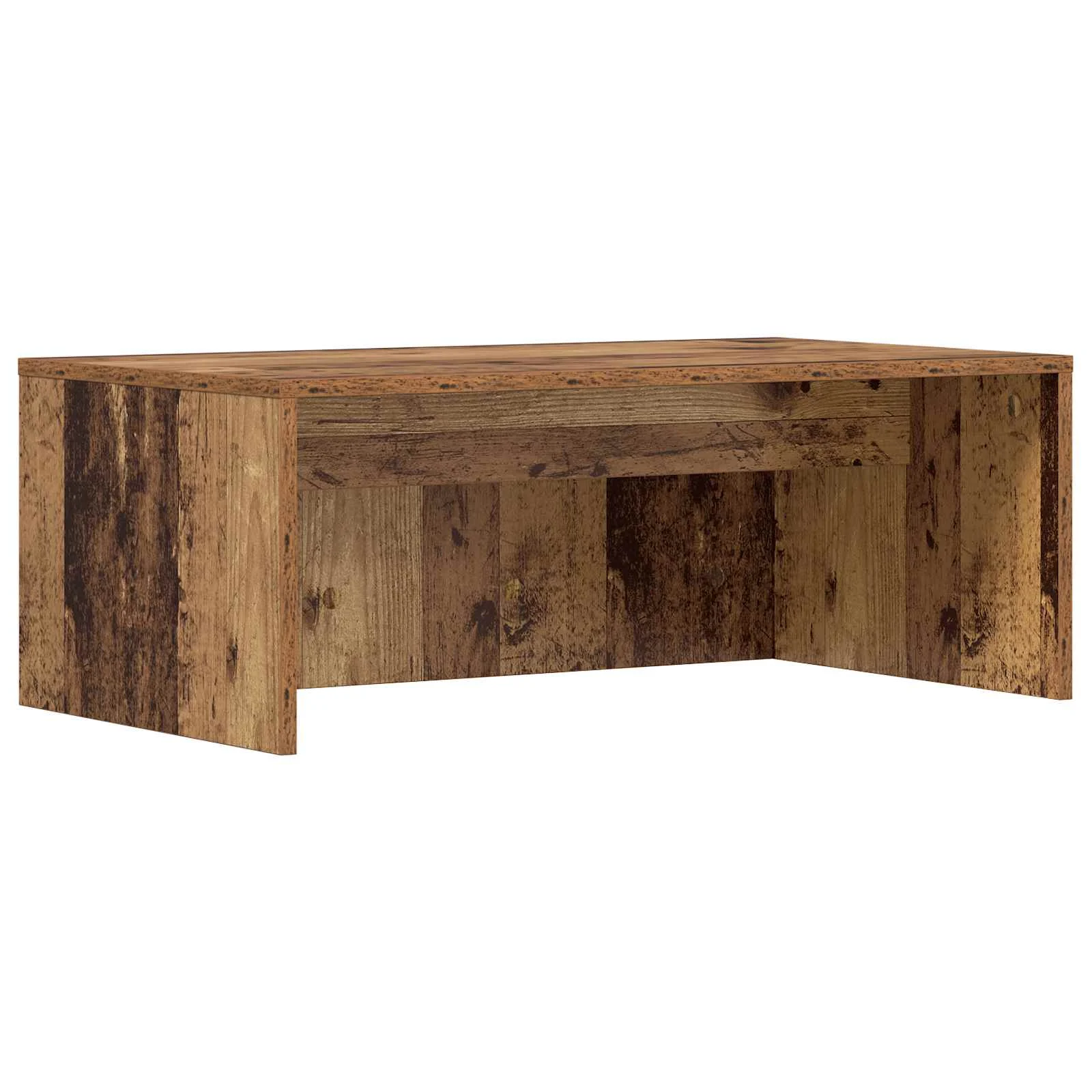 Bureau mural 80 x 45 x 30 cm bois ancien bois d'ingénierie – vue de côté
