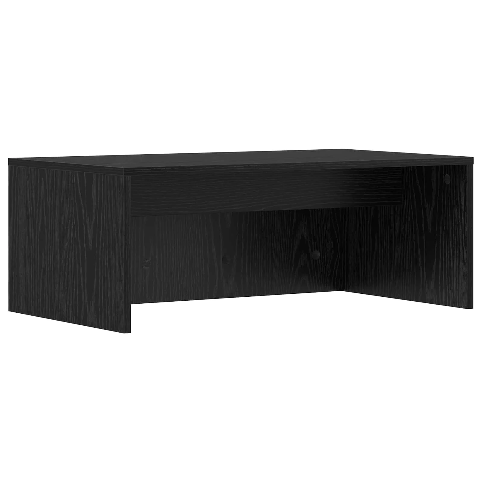 Bureau mural 80 x 45 x 30 cm chêne noir bois d'ingénierie – vue de côté