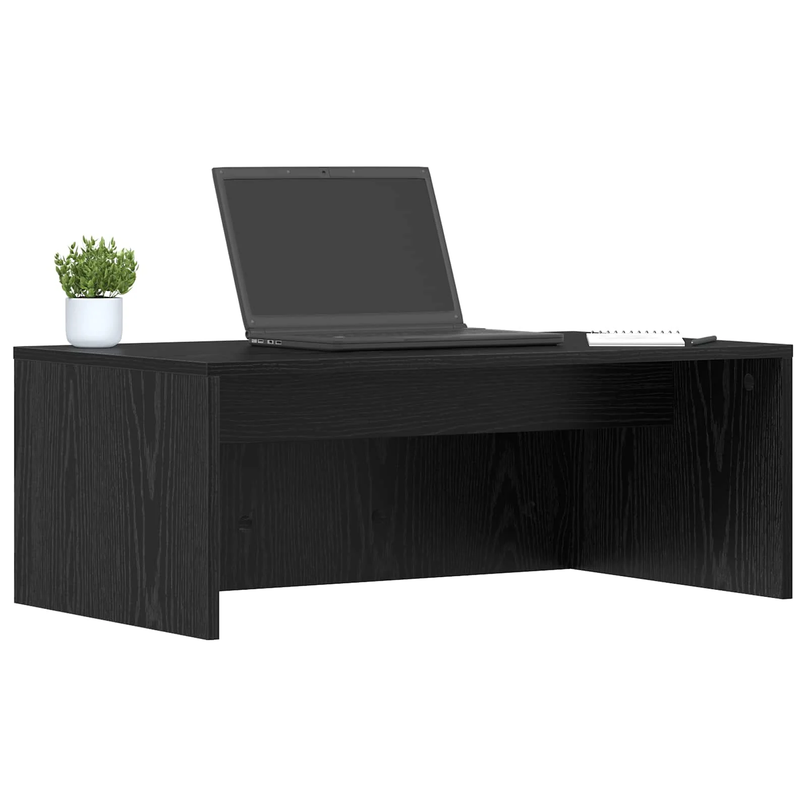 Bureau mural 80 x 45 x 30 cm chêne noir bois d'ingénierie – vue de détail