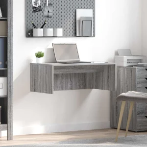 Bureau mural 80 x 45 x 30 cm sonoma gris bois d'ingénierie – vue d’ensemble