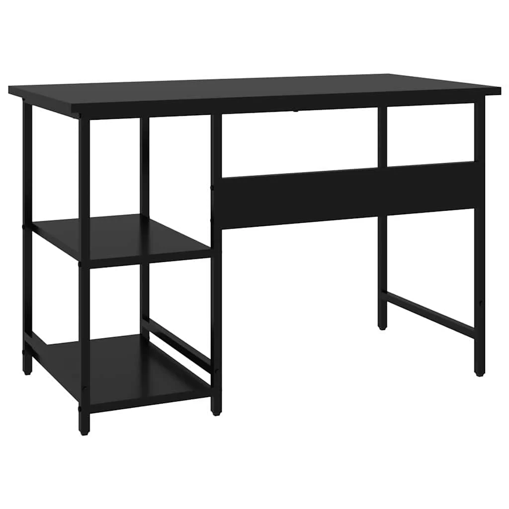 Bureau d'ordinateur 105 x 50 x 72 cm noir mdf – vue de dessus