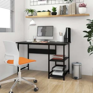 Bureau d'ordinateur 105 x 50 x 72 cm noir mdf – vue d’ensemble