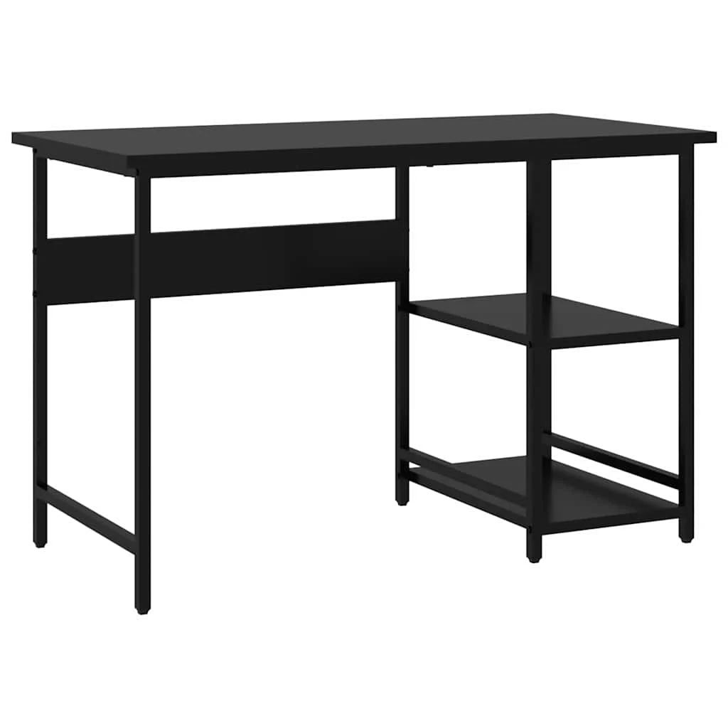 Bureau d'ordinateur 105 x 50 x 72 cm noir mdf – vue de côté