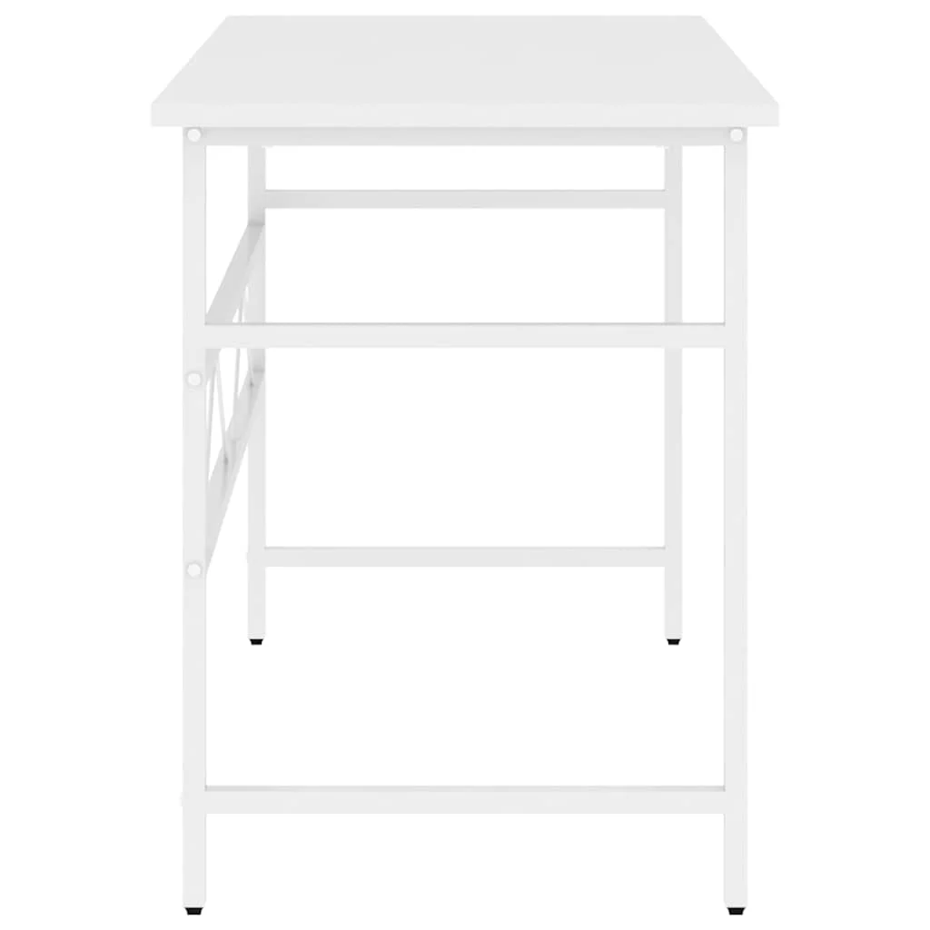 Bureau d'ordinateur 105 x 55 x 72 cm blanc mdf – vue de dessus
