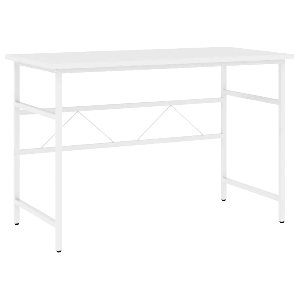 Bureau d'ordinateur 105 x 55 x 72 cm blanc mdf – vue de côté