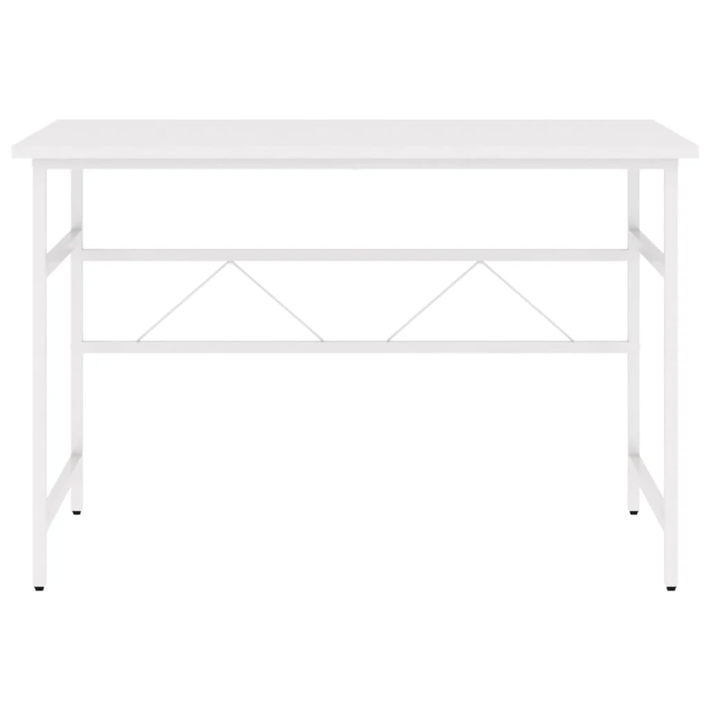 Bureau d'ordinateur 105 x 55 x 72 cm blanc mdf – vue de détail