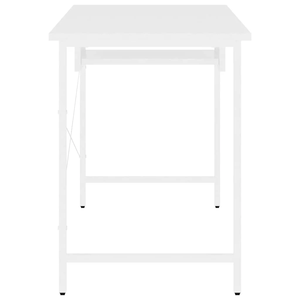Bureau d'ordinateur 105 x 55 x 72 cm blanc mdf – modèle 2 – vue de dessus