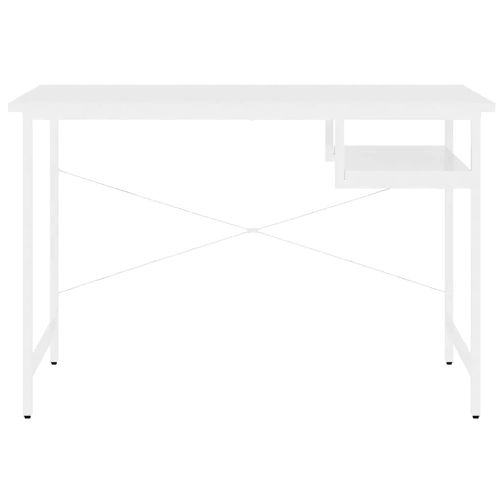 Bureau d'ordinateur 105 x 55 x 72 cm blanc mdf – modèle 2 – vue de détail
