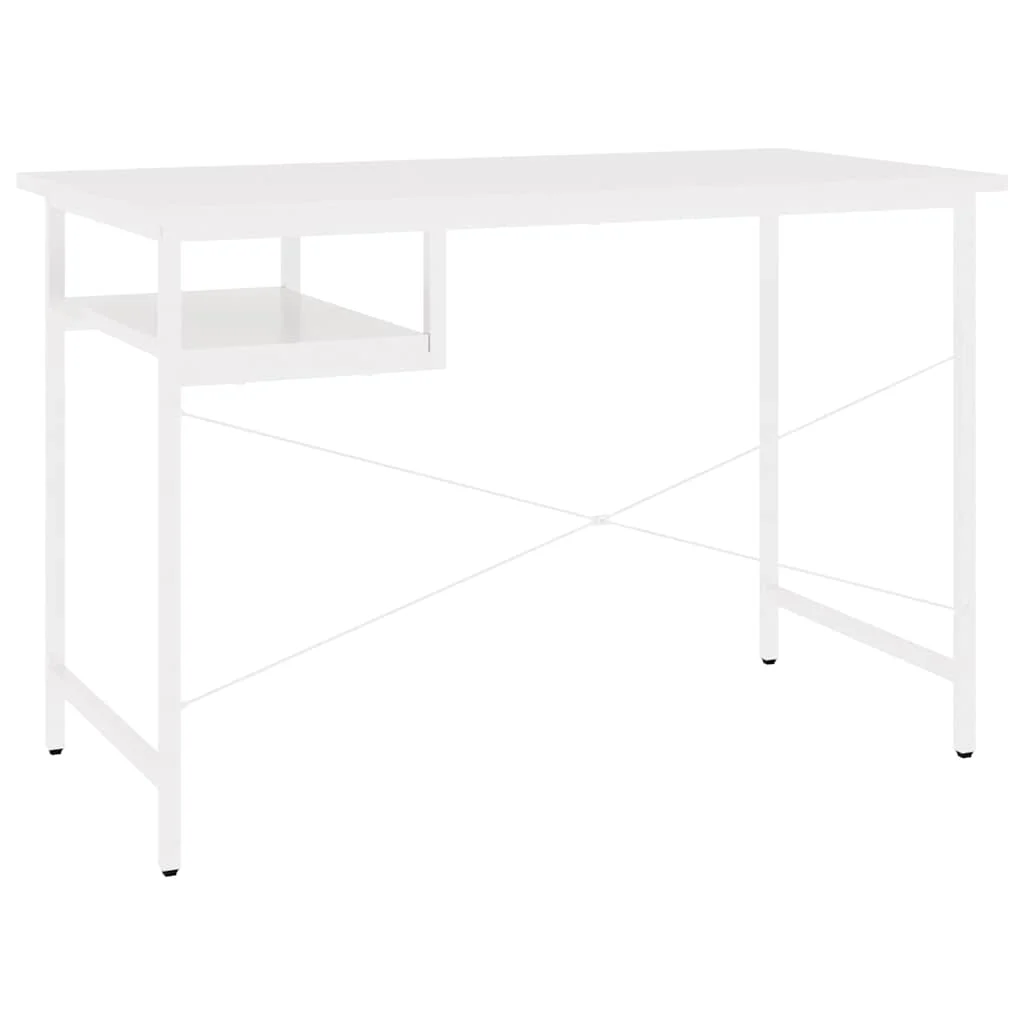 Bureau d'ordinateur 105 x 55 x 72 cm blanc mdf – modèle 2 – vue en situation