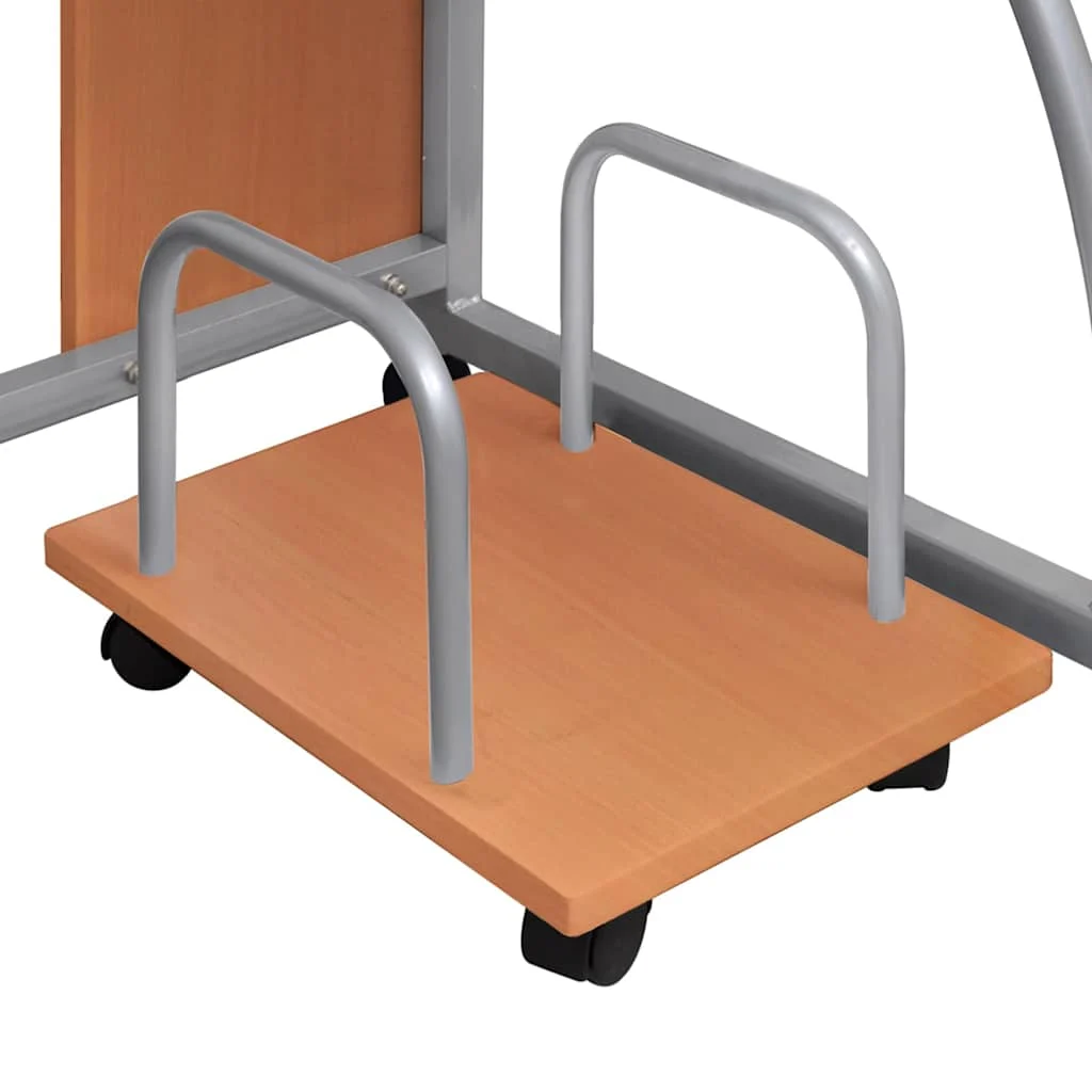 Bureau d'ordinateur 110 x 52 x 88,5 cm marron bois d'ingénierie – vue de détail