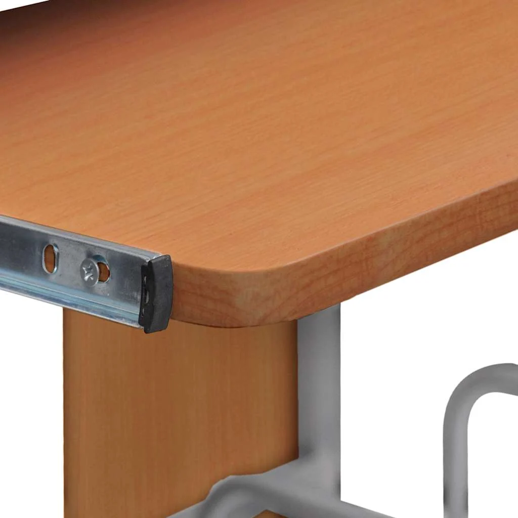 Bureau d'ordinateur 110 x 52 x 88,5 cm marron bois d'ingénierie – vue en situation