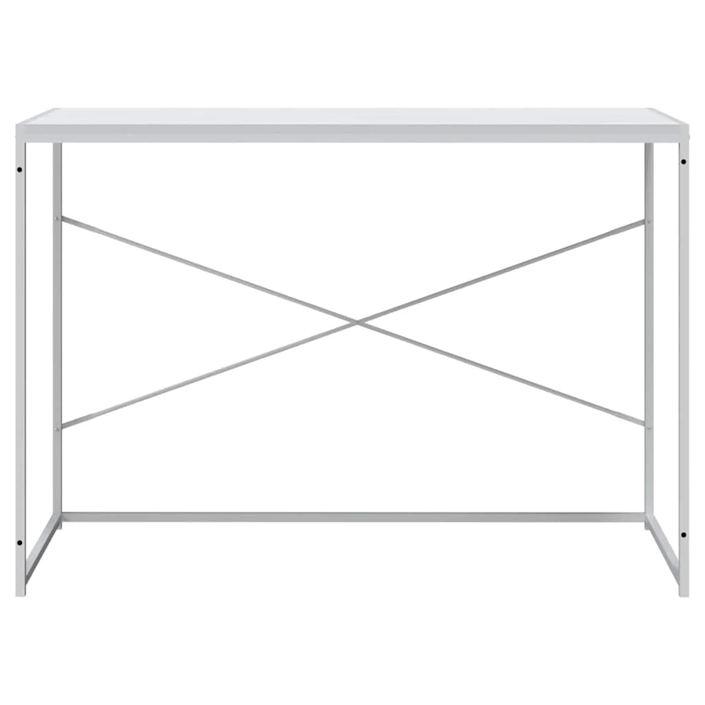 Bureau d'ordinateur 110 x 60 x 70 cm blanc bois d'ingénierie – vue de détail
