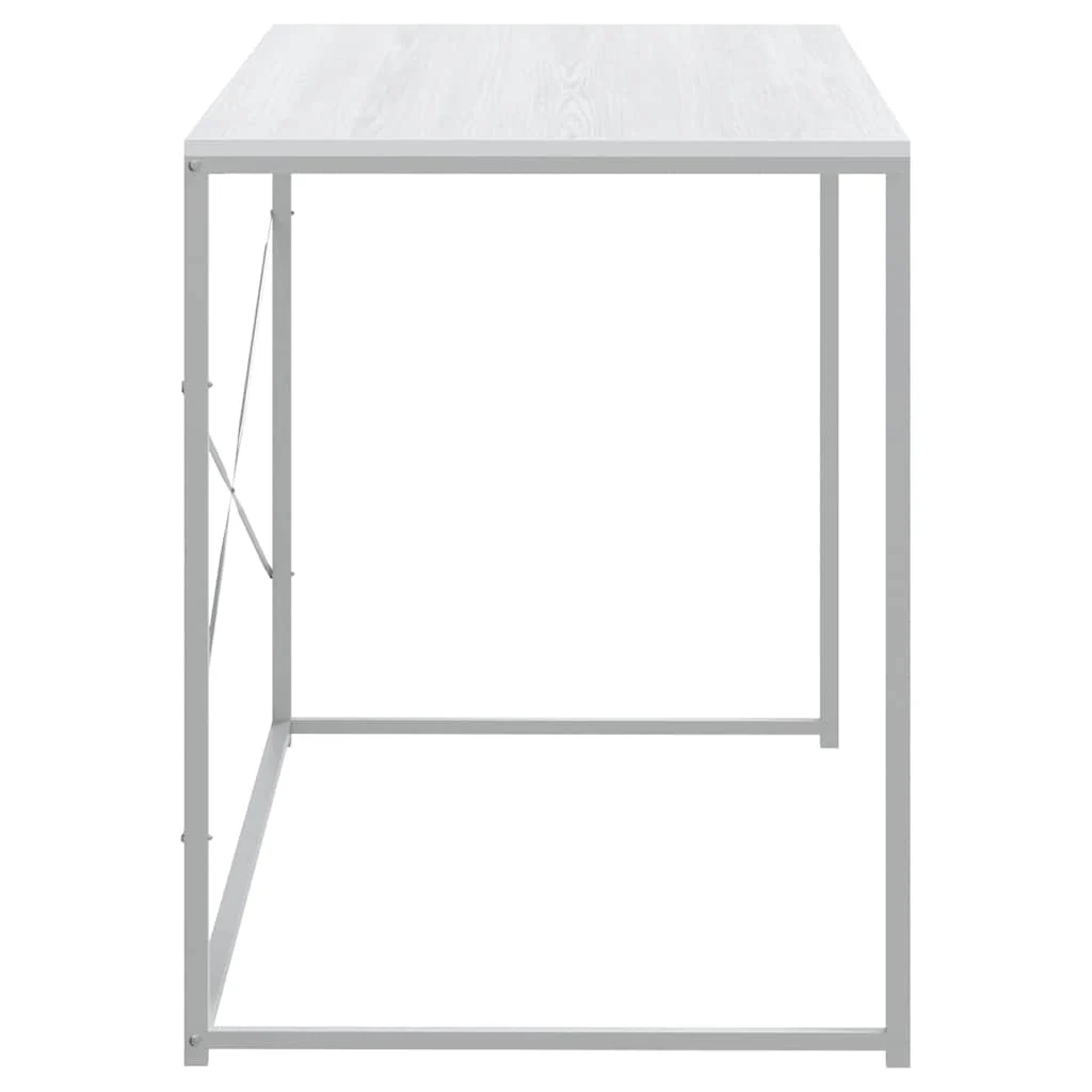 Bureau d'ordinateur 110 x 60 x 70 cm blanc bois d'ingénierie – vue en situation