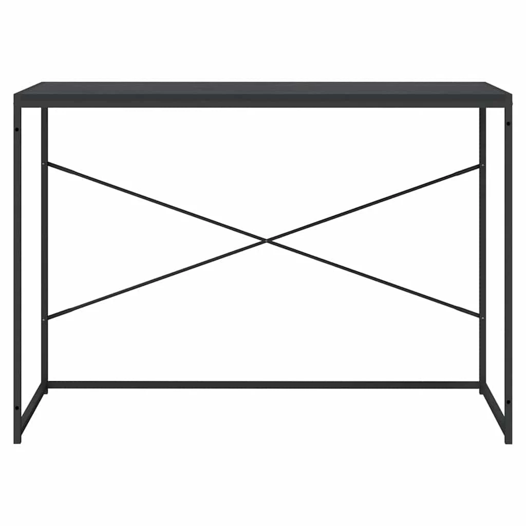 Bureau d'ordinateur 110 x 60 x 70 cm noir bois d'ingénierie – vue de détail