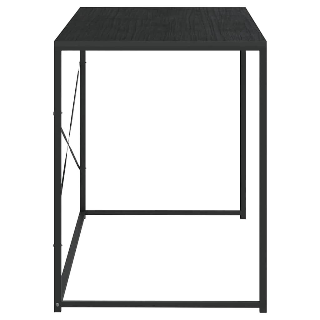 Bureau d'ordinateur 110 x 60 x 70 cm noir bois d'ingénierie – vue en situation