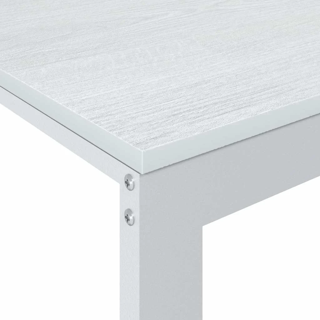 Bureau d'ordinateur 110 x 60 x 73 cm blanc aggloméré – vue de dessus