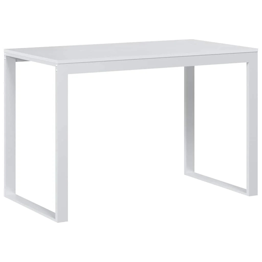Bureau d'ordinateur 110 x 60 x 73 cm blanc aggloméré – vue de côté