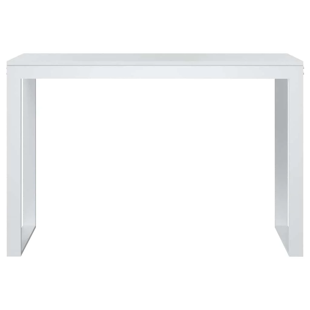 Bureau d'ordinateur 110 x 60 x 73 cm blanc aggloméré – vue de détail