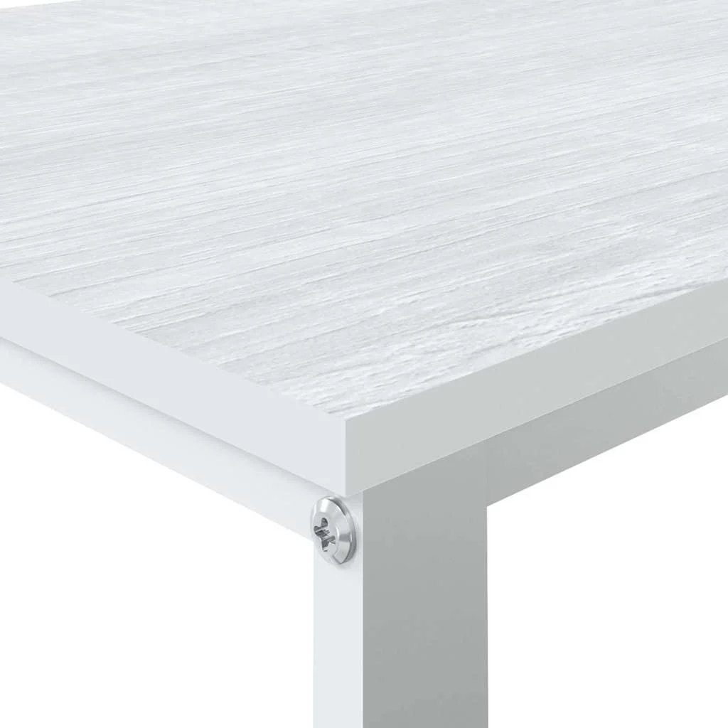 Bureau d'ordinateur 110 x 60 x 73 cm blanc aggloméré – modèle 2 – vue de dessus
