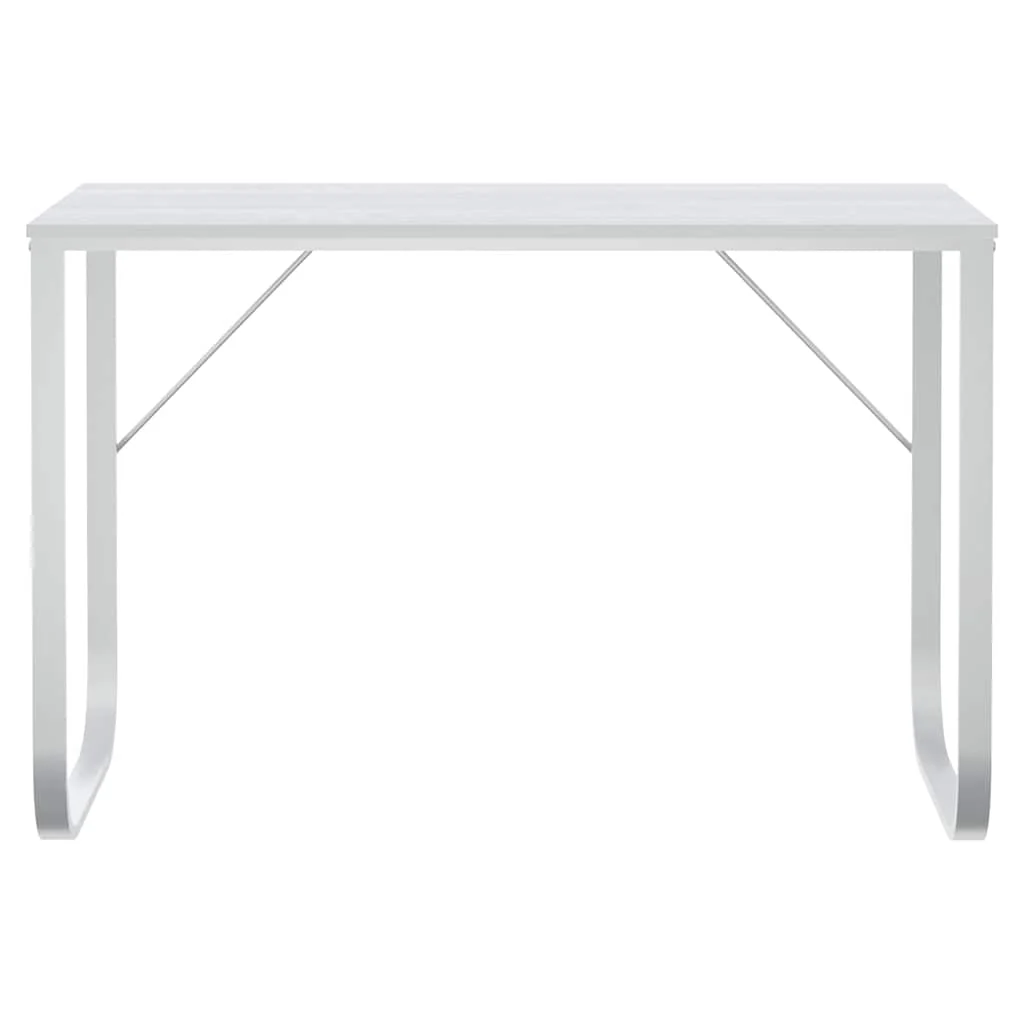 Bureau d'ordinateur 110 x 60 x 73 cm blanc aggloméré – modèle 2 – vue de détail