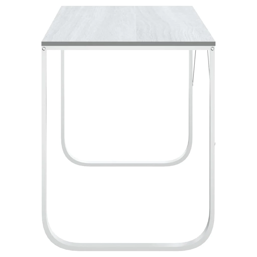 Bureau d'ordinateur 110 x 60 x 73 cm blanc aggloméré – modèle 2 – vue en situation