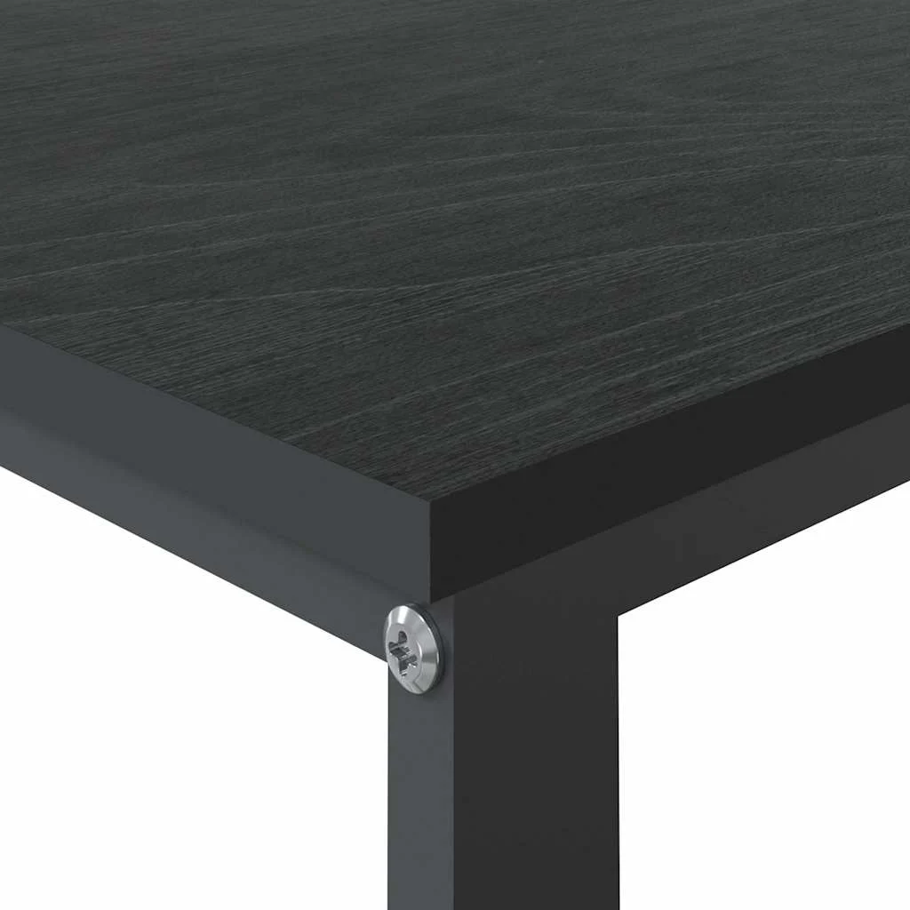 Bureau d'ordinateur 110 x 60 x 73 cm noir aggloméré – vue de dessus