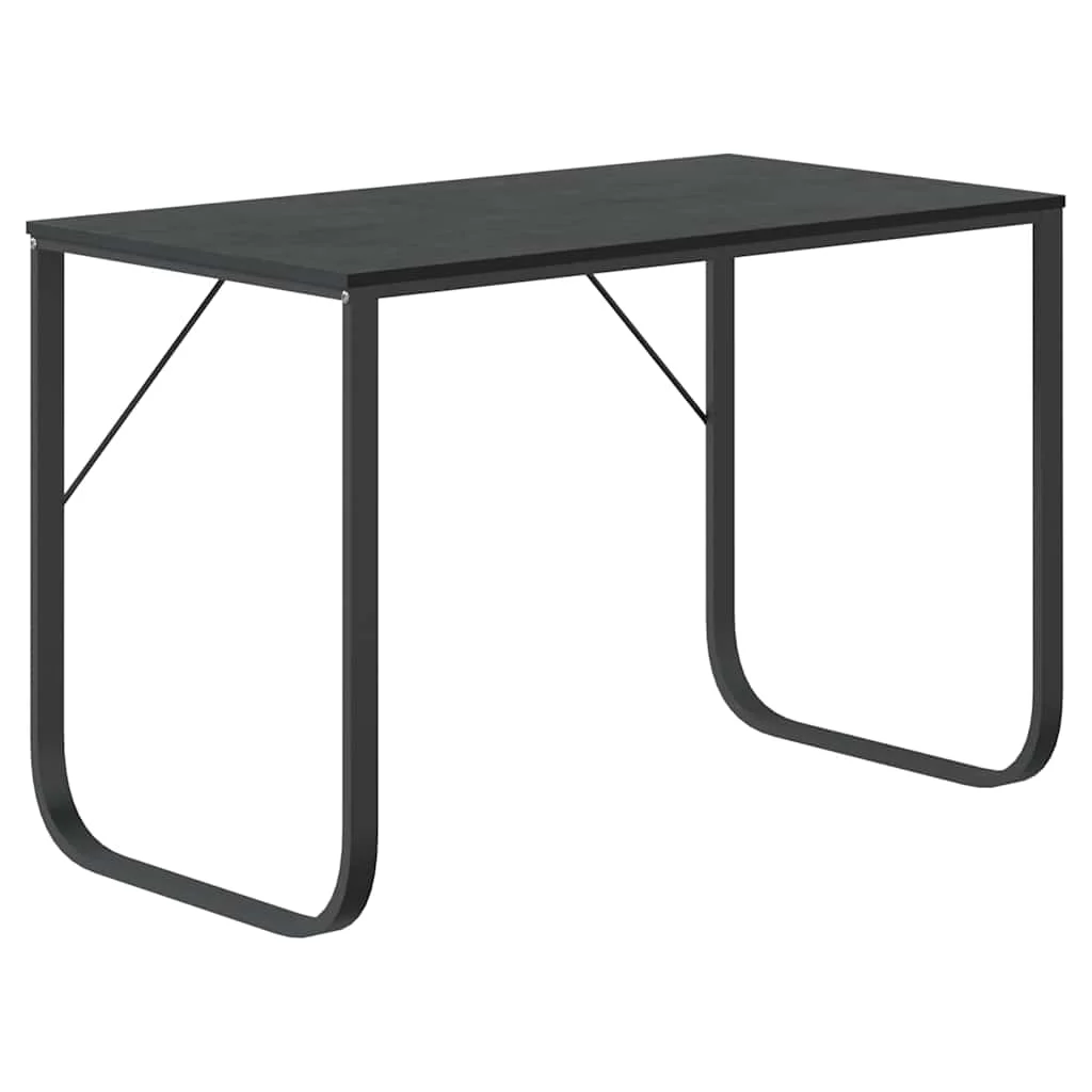 Bureau d'ordinateur 110 x 60 x 73 cm noir aggloméré – vue de côté