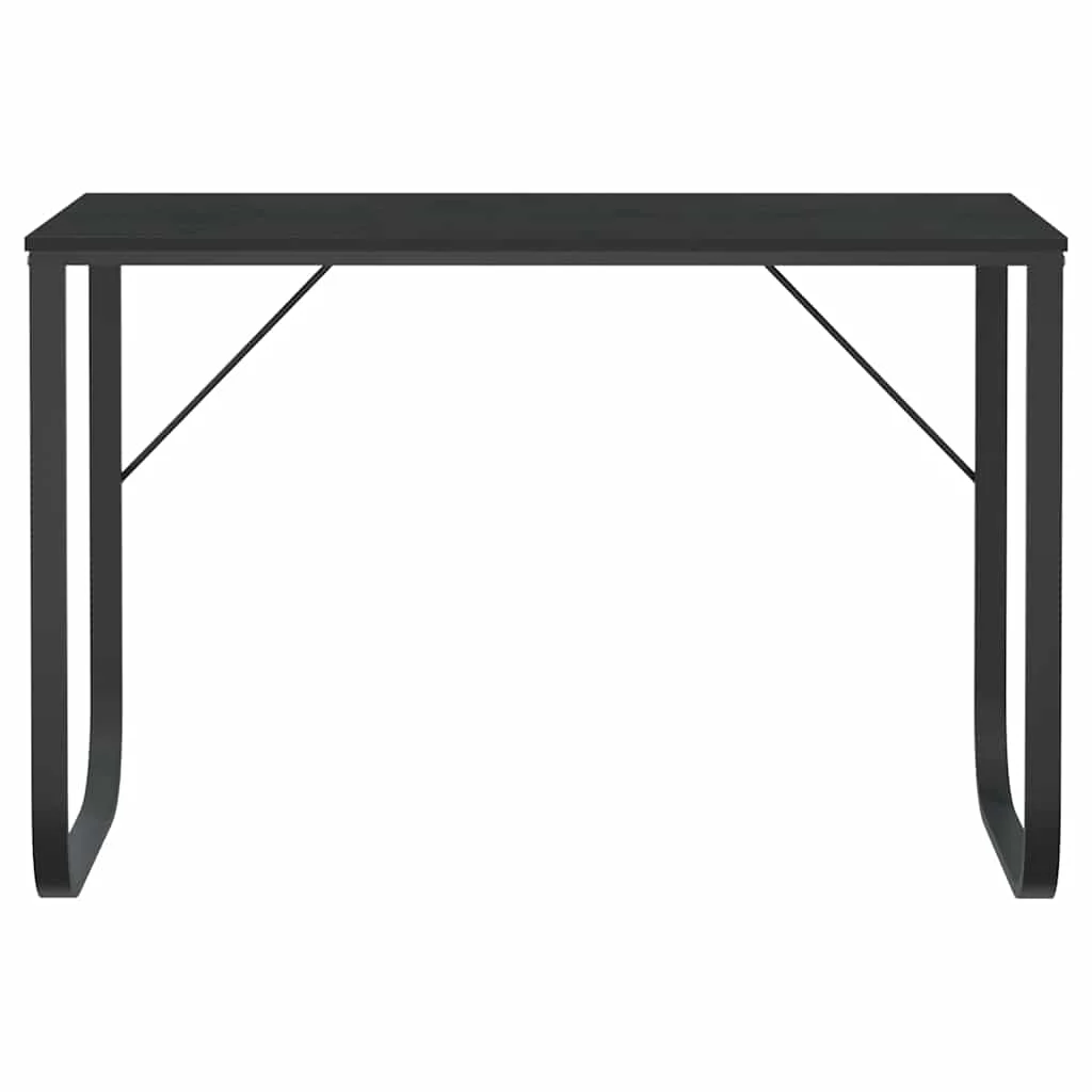 Bureau d'ordinateur 110 x 60 x 73 cm noir aggloméré – vue de détail