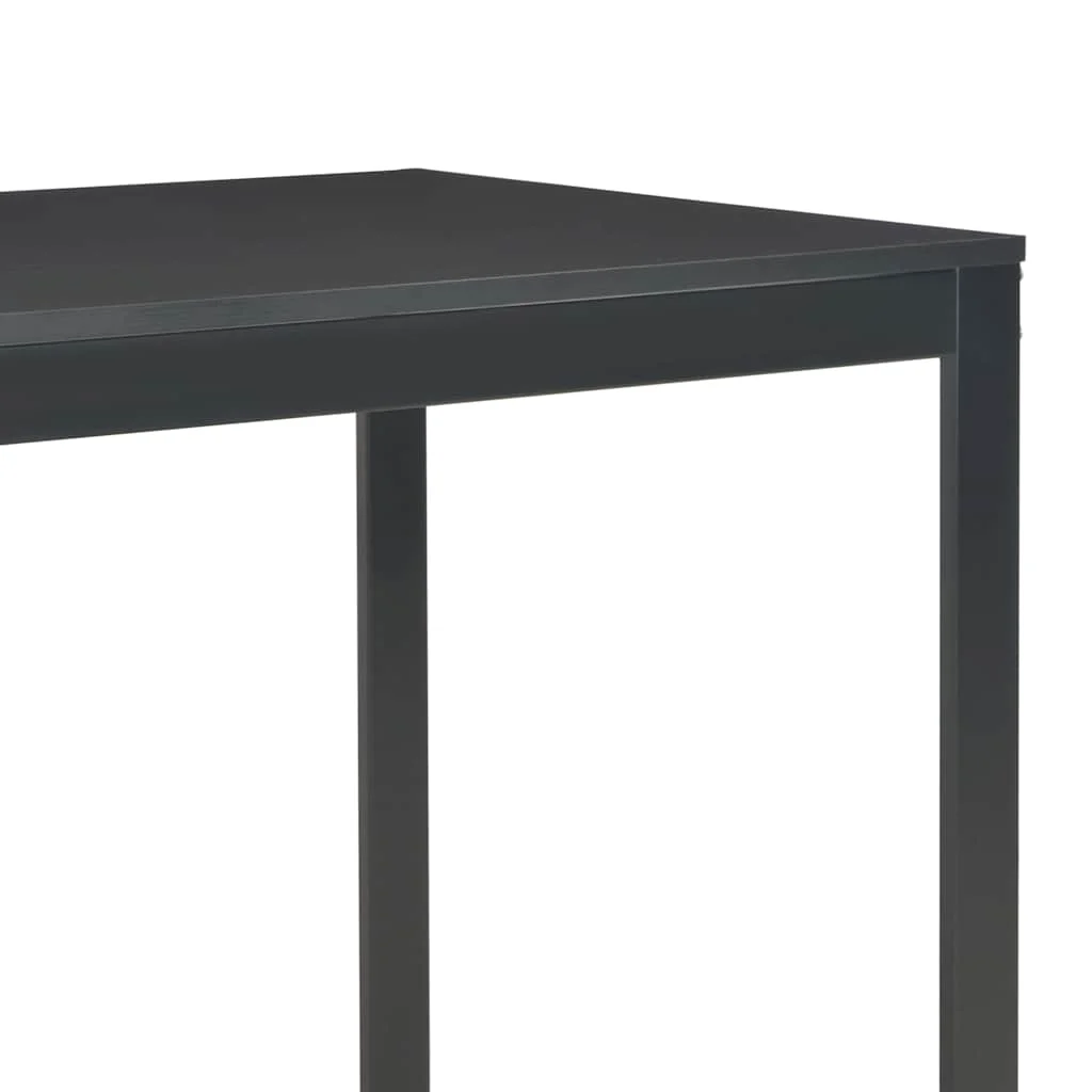 Bureau d'ordinateur 120 x 60 x 70 cm noir aggloméré – vue de dessus