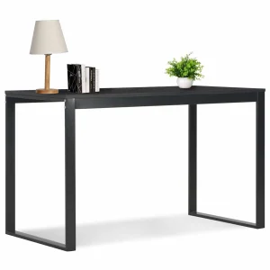 Bureau d'ordinateur 120 x 60 x 70 cm noir aggloméré – vue d’ensemble