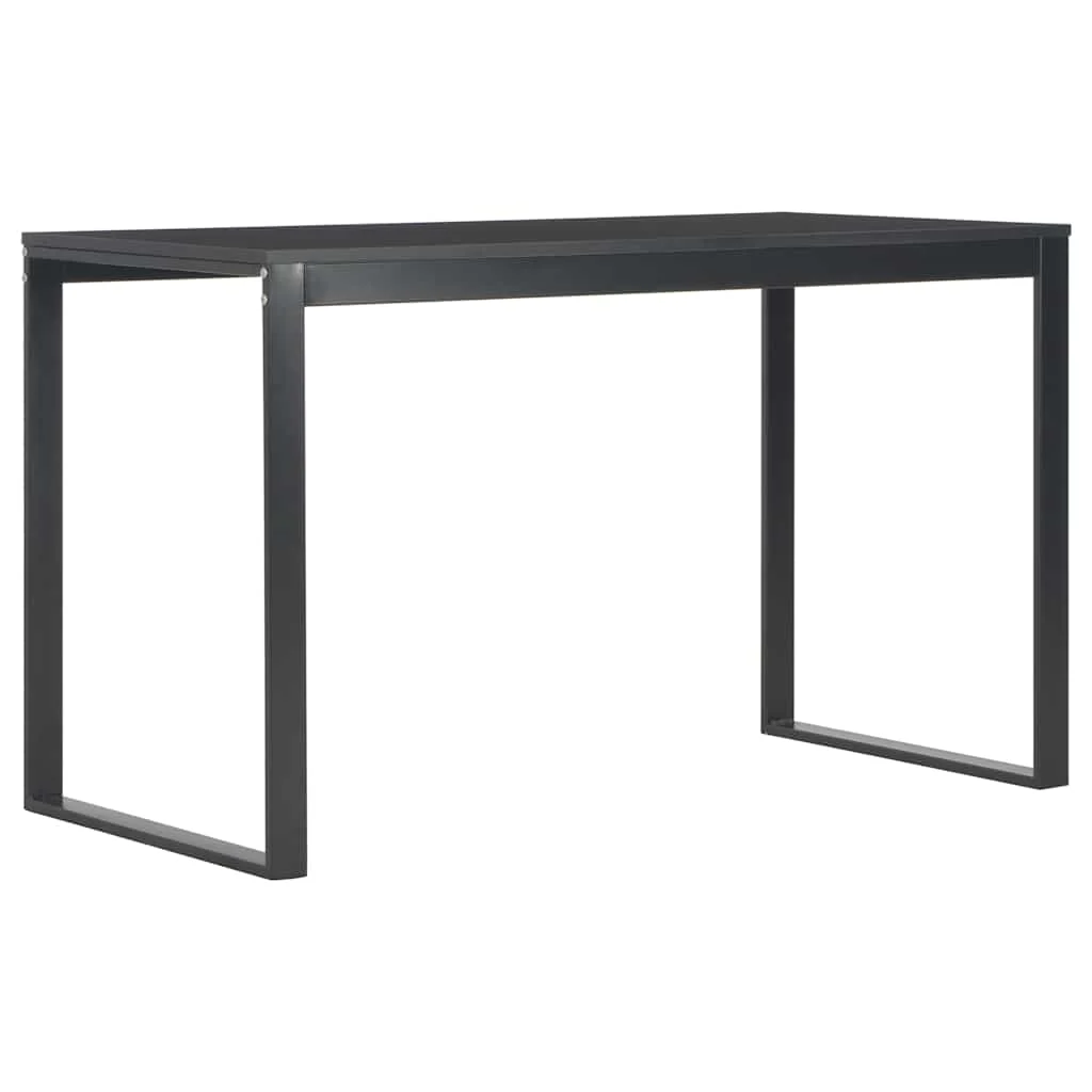 Bureau d'ordinateur 120 x 60 x 70 cm noir aggloméré – vue de côté