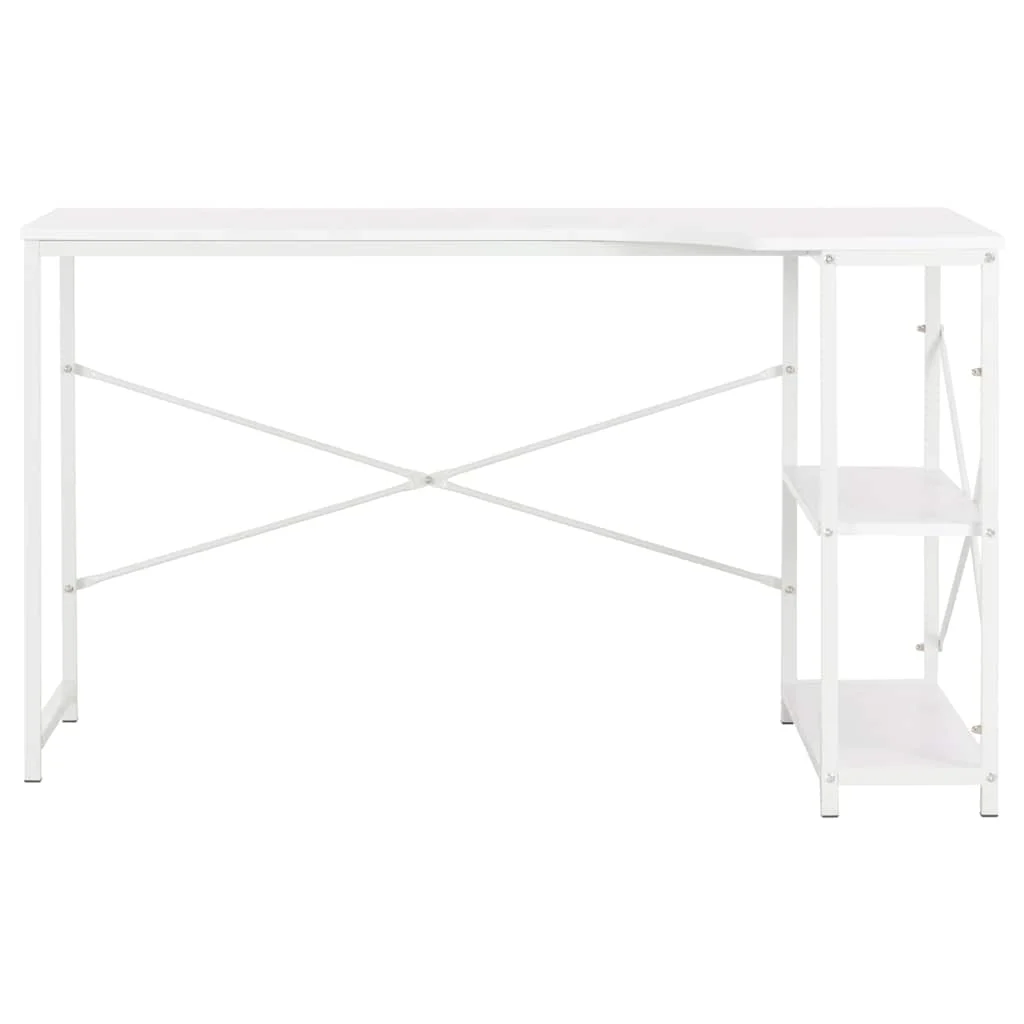 Bureau d'ordinateur 120 x 72 x 70 cm blanc bois d'ingénierie – vue de détail
