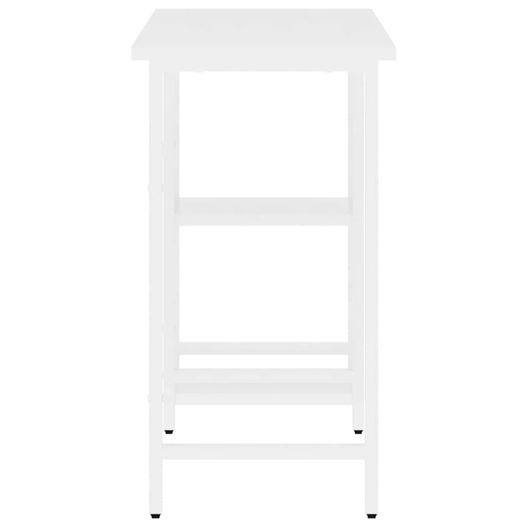 Bureau d'ordinateur 80 x 40 x 72 cm blanc mdf – vue de dessus