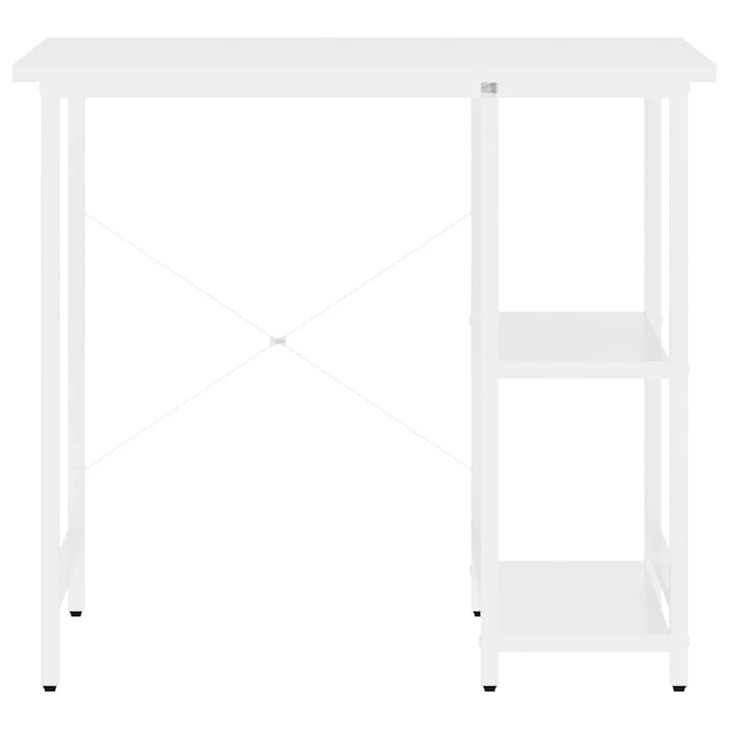 Bureau d'ordinateur 80 x 40 x 72 cm blanc mdf – vue de détail