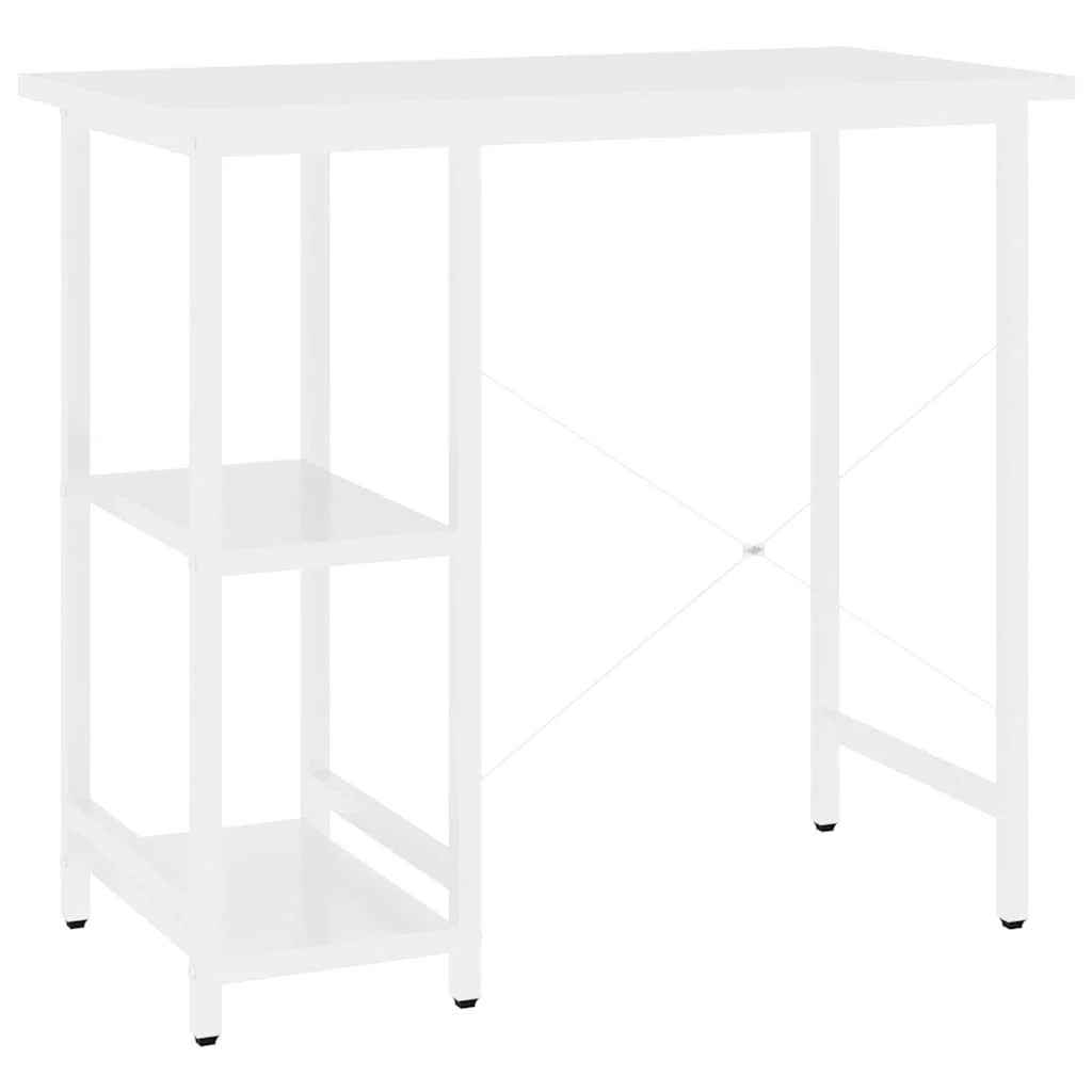 Bureau d'ordinateur 80 x 40 x 72 cm blanc mdf – vue en situation