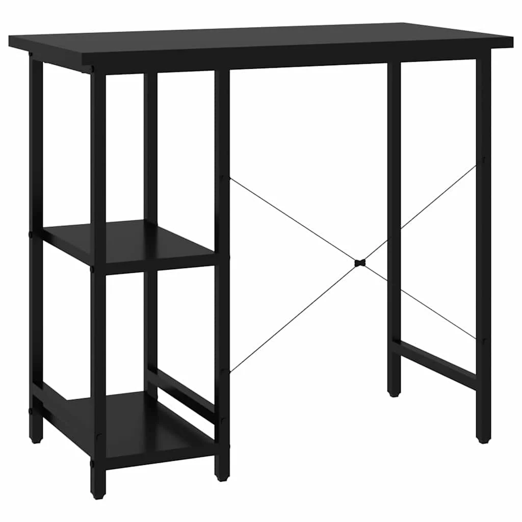 Bureau d'ordinateur 80 x 40 x 72 cm noir mdf – vue de dessus
